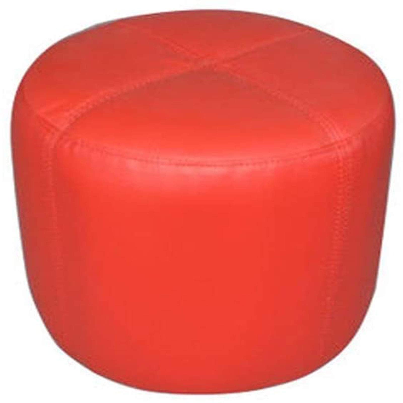 Coussin de sol rond et repose-pieds pouf en similicuir pour salon et chambre
