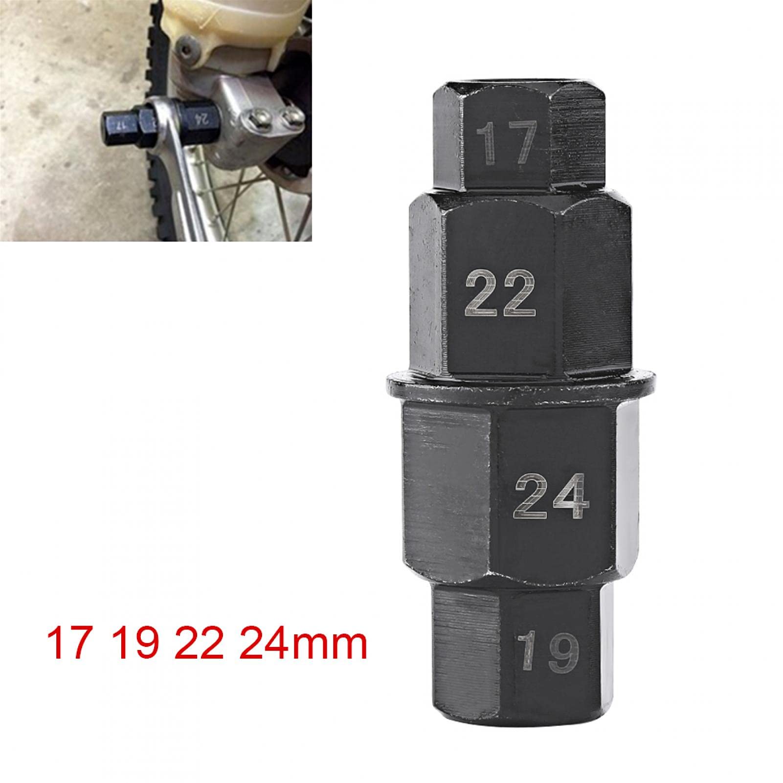 Attrezzo esagonale 4-in-1 17 19 22 24mm per motocicletta