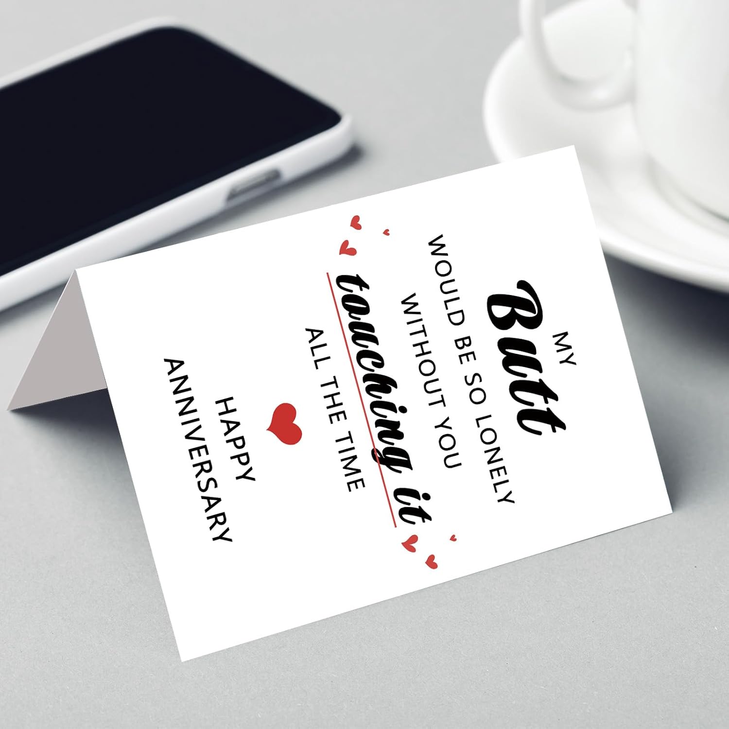 FANCYLUCKY Funny Anniversary Card for Women Men, Humorous Anniversary Card Gifts for Husband Wife Boyfriend Girlfriend, Wedding Anniversary Decoration for Couple