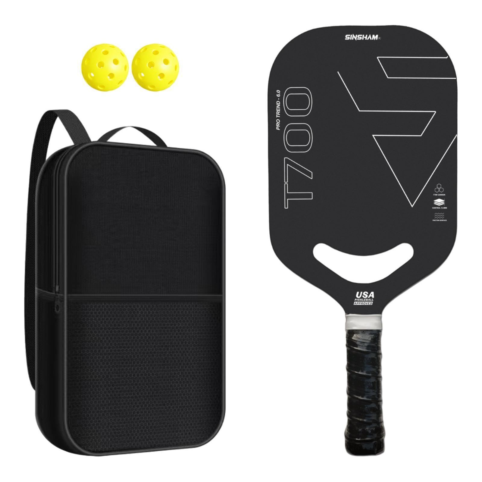 Racchetta da Pickleball Versatile, Racchetta Leggera in Fibra di | per tutti i livelli di abilità, allenamento indoor e divertimento sportivo all'aperto, da pickleball leggera, da
