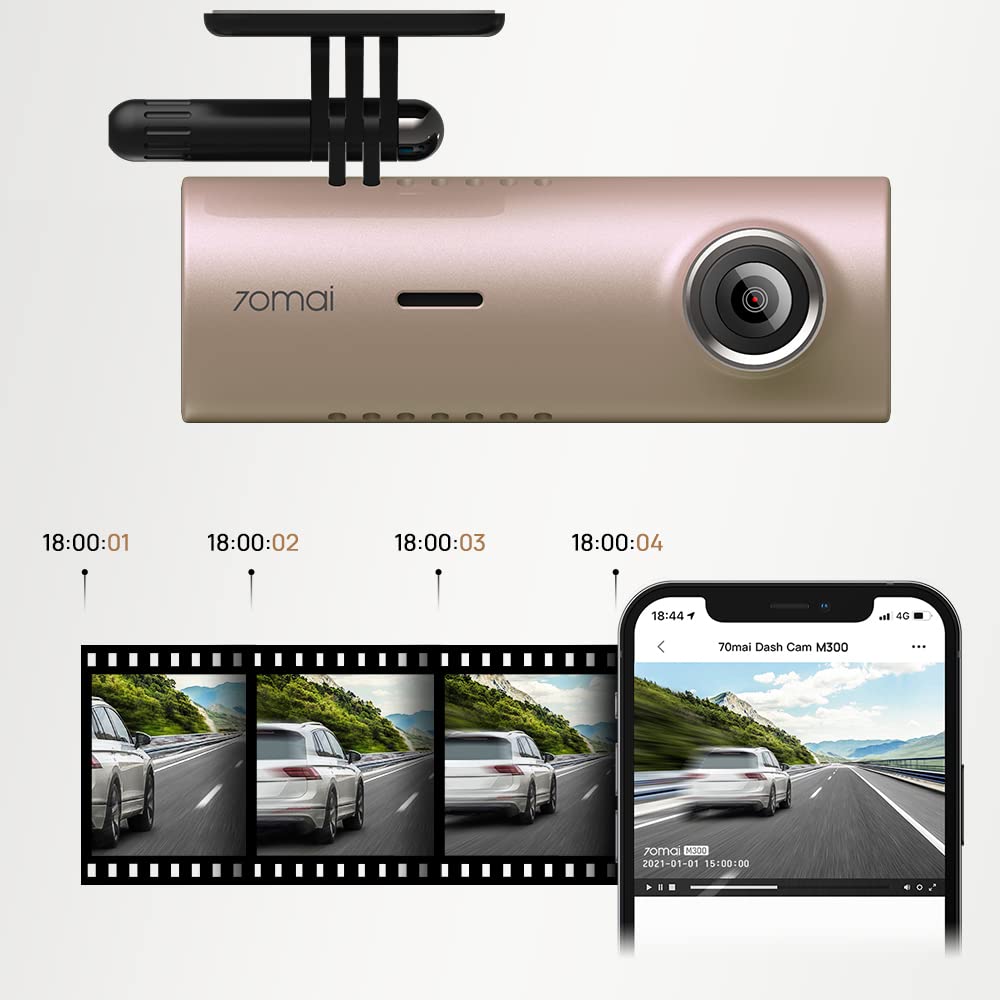 Kamera samochodowa wideorejestrator 70mai M300 1296p 140° język PL ROSE GOLD