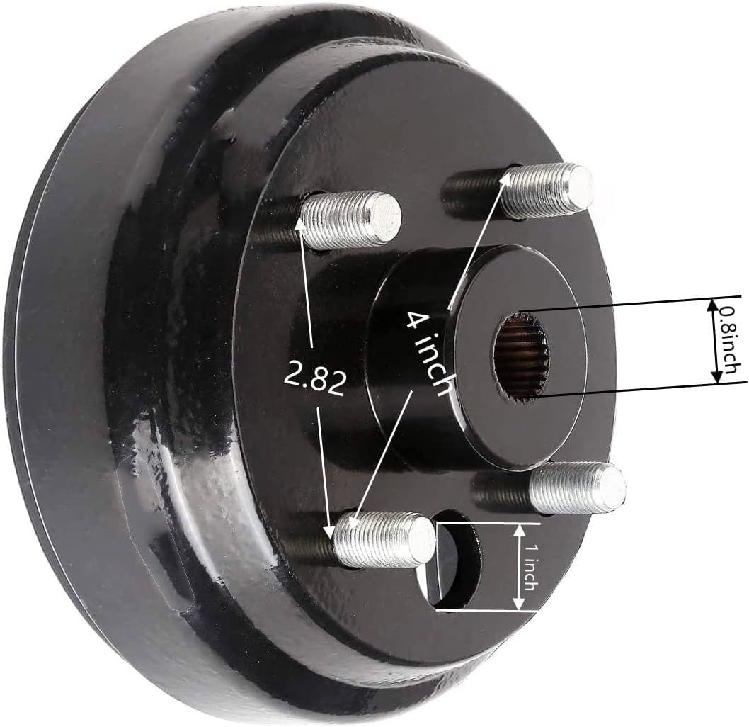 Golf Cart Brake Drum/Hub Assembly (Electric) for EZGO TXT Golf Carts Replace# 19186G1