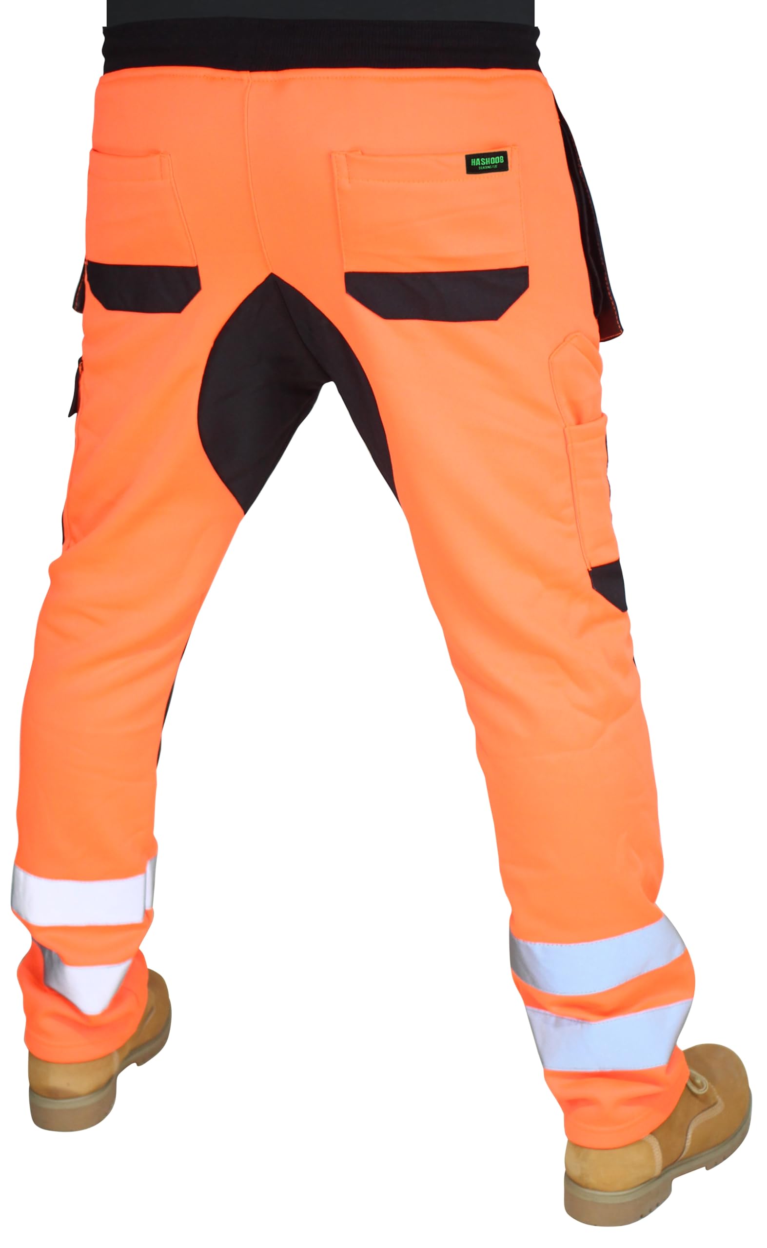 Herren-Arbeitshose, hohe Sichtbarkeit, Fleece-Holstertasche, Kniepolstertasche, Jogger, hohe Sichtbarkeit, Arbeitshose