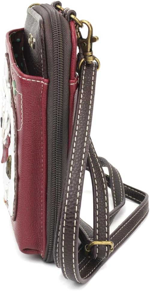 CHALA Wallet Crossbody Cell Phone Purse - Women Faux Leather Multicolor Handbag with Adjustable Strap Convertable Strap (Westie)