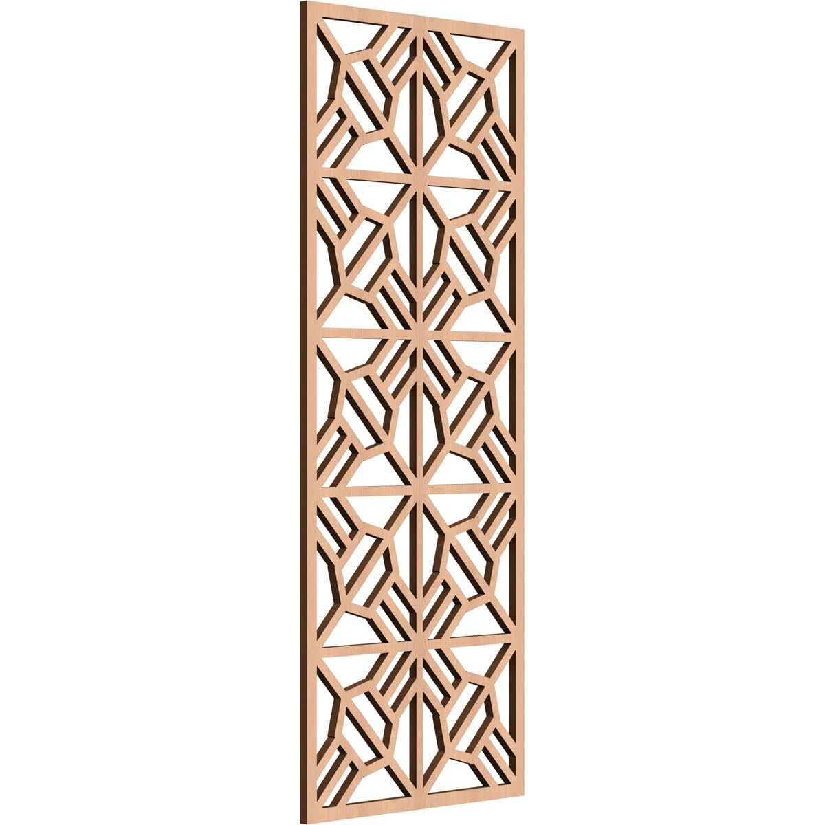 15 3/8"W x 39 3/8"H x 3/8"T Auburn Decorative Fretwork Wood Wall Panels, Alder