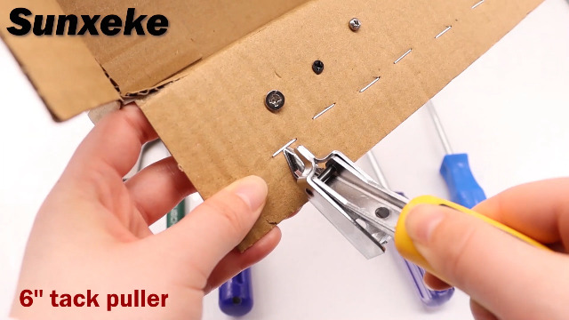 Image of 2Pcs Heavy Duty Upholstery and Construction Staple Remover with Upholstery and Construction Staple Puller Tack Puller Tool, for Furniture, Floor,Photo,Carton Frame