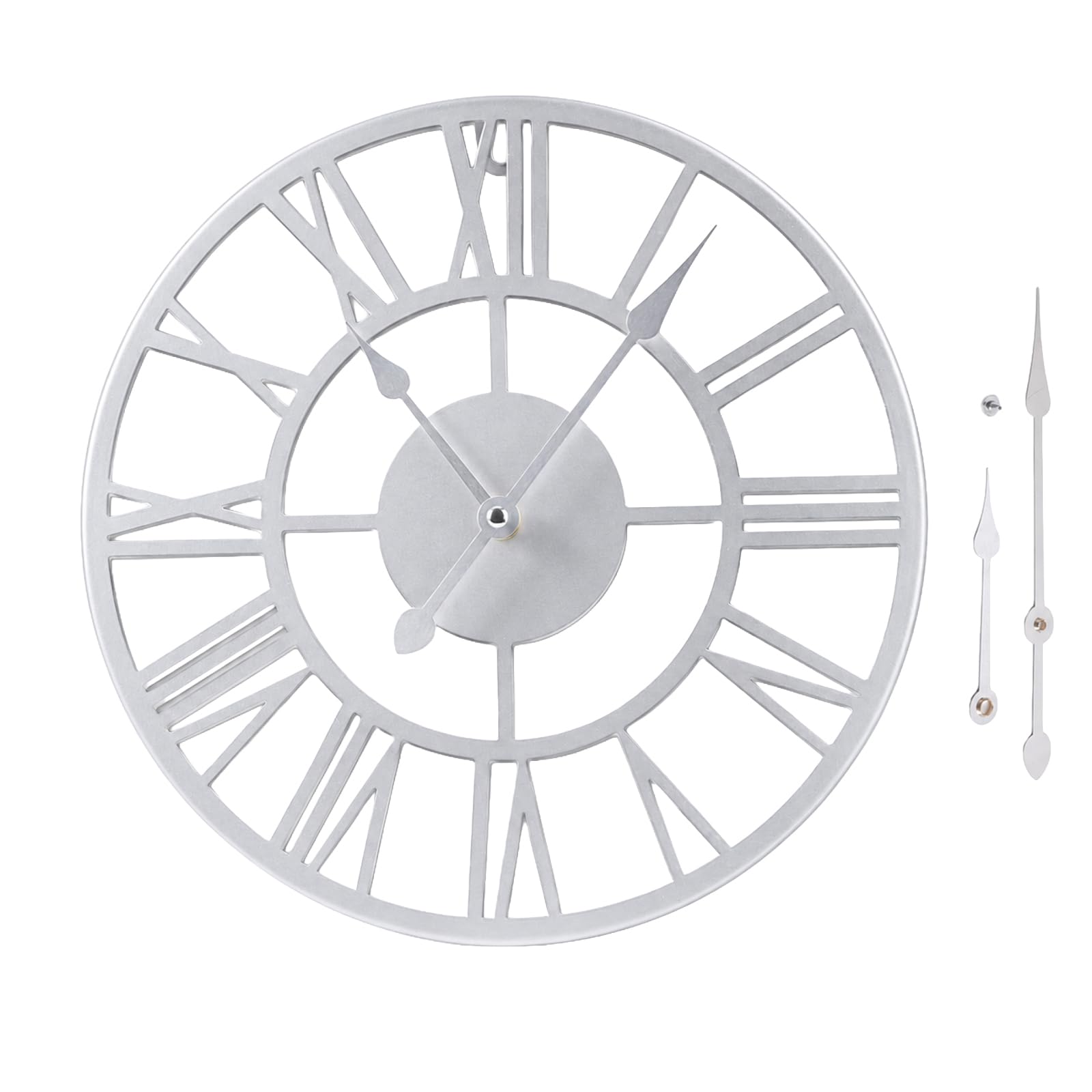 Horloge murale en métal sans tic-tac pour supprimer les bruits dans la chambre