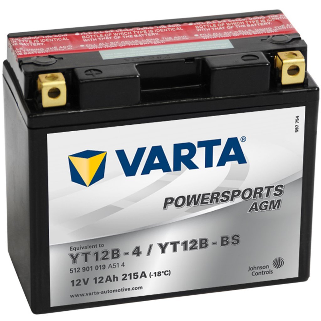 Varta 512901019A514 Batería de arranque, Motocicleta