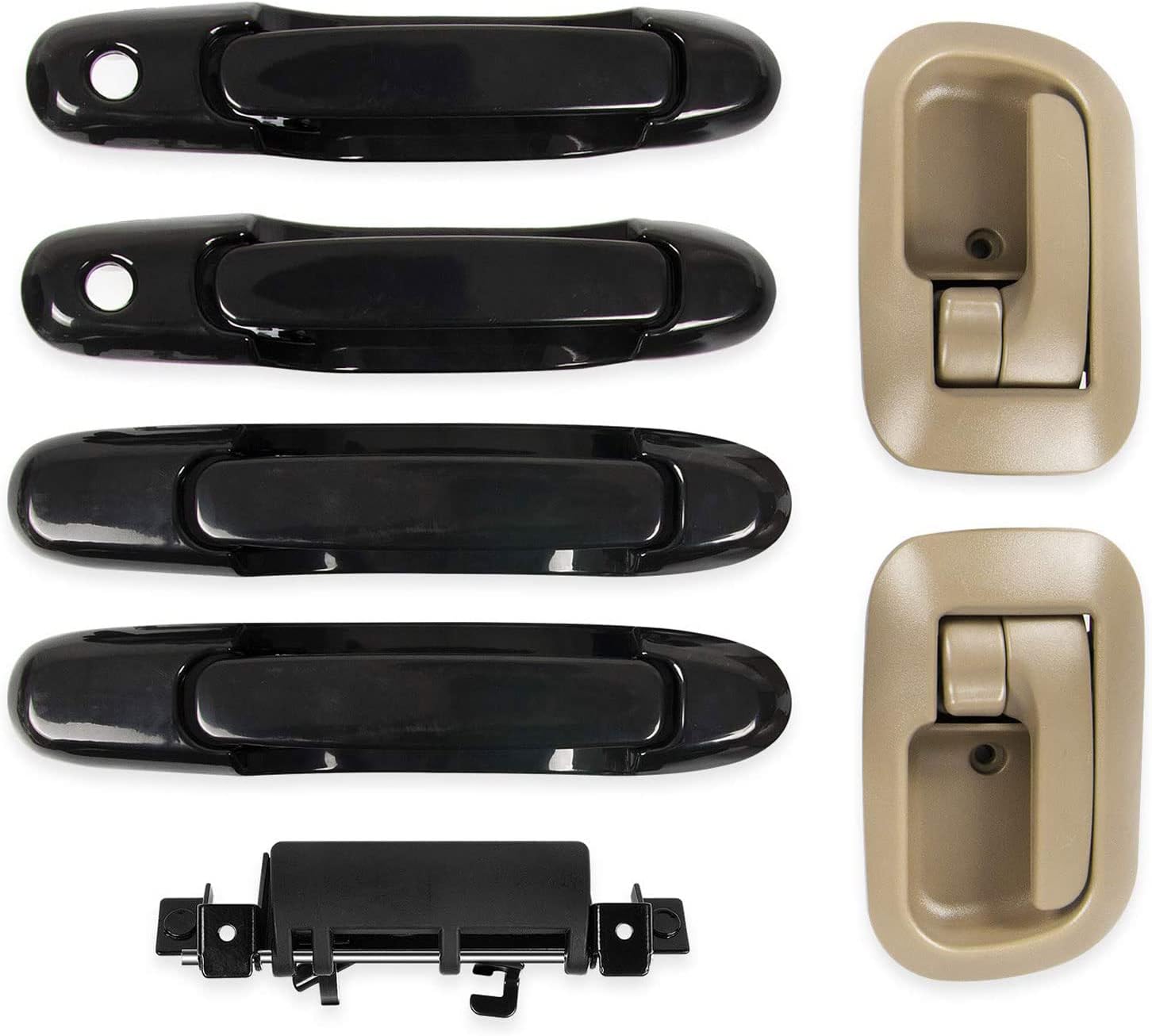RANSOTO Door Handles Compatible with Toyota Sienna 1998-2003 Exterior Interior Front Left Driver Right Passenger Side Tailgate Handle Replaces 80850 80357 80359 80533 80504 79600 Set of 7