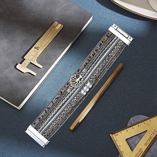 image for Desimtion Mom Bracelet Gifts from Daughter,Leopard Print Boho Wrap Lea