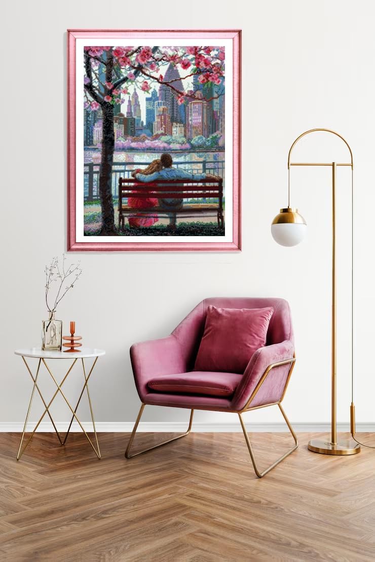 Aine - Blooming New York A1015, Cross Stitch Kits 15¾"x15¾, Cross Stitch Kits for Beginners & Advanced, Crossstitching Kits Adult, Counted Stitching Kits, Embroidery Kit