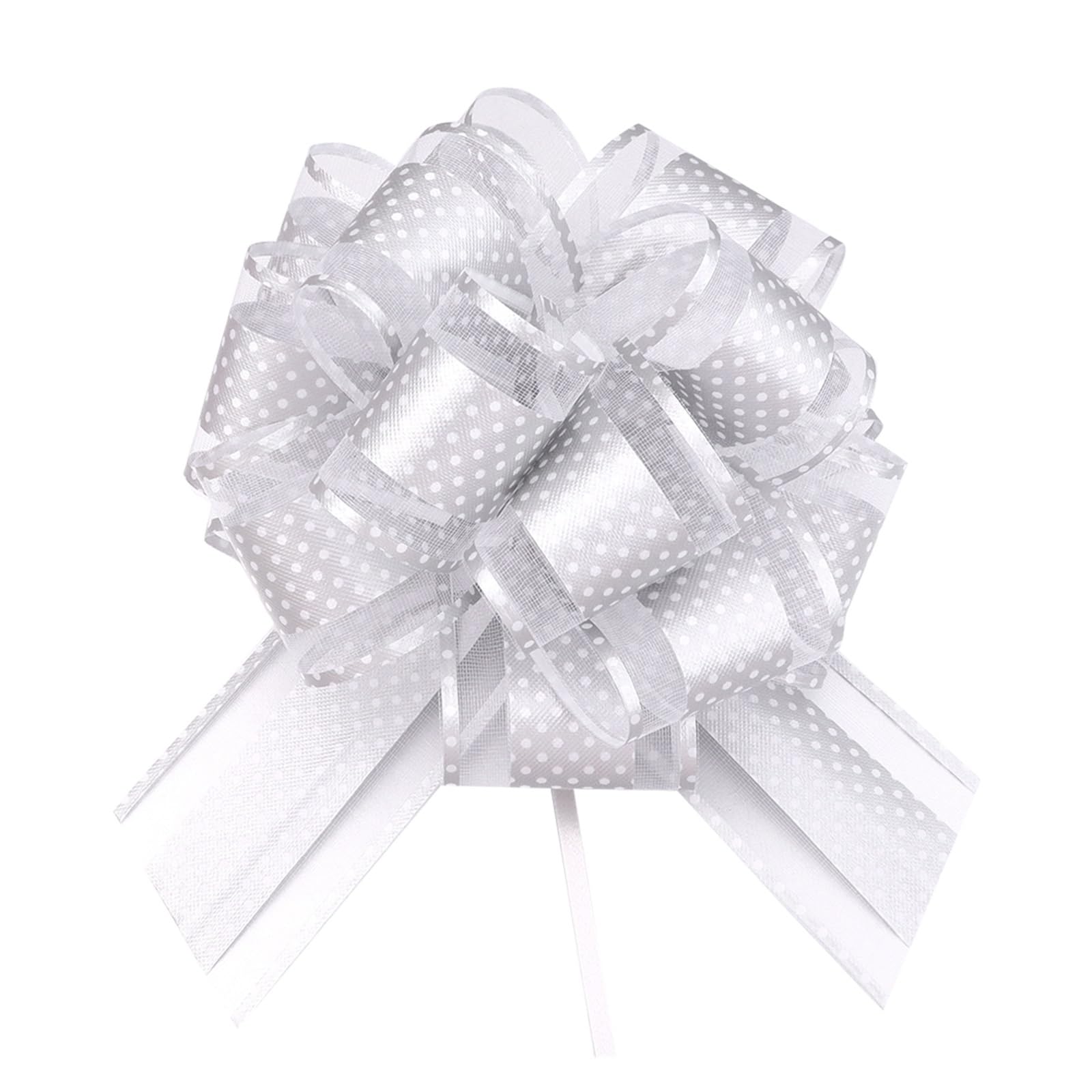 20 Pezzi/Lotto Nastri for Fiocco da Matrimonio, Confezione imballaggio, Decorazione, Fiori Artigianali Fai Te, Forniture for Feste di Compleanno per Casa(Silver Grey)