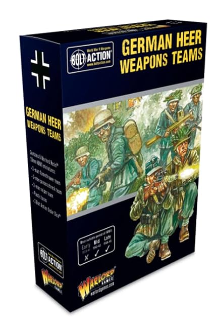 Foto 4 de 5 de Warlord Games Equipos de armas del ejército alemán, miniaturas a escala 28 mm para acción de pernos