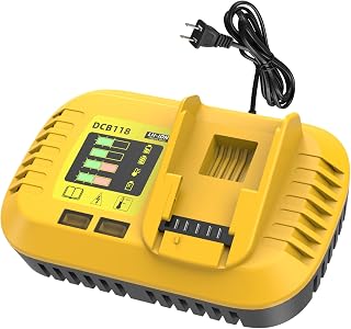 DCB118 Replacement Rapid Charger for Dewalt 20V/60V MAX Batteries, 22V 8.0A Fast Charger Compatible with DCB606 DCB609 DCB612 DCB205 DCB206 DCB208