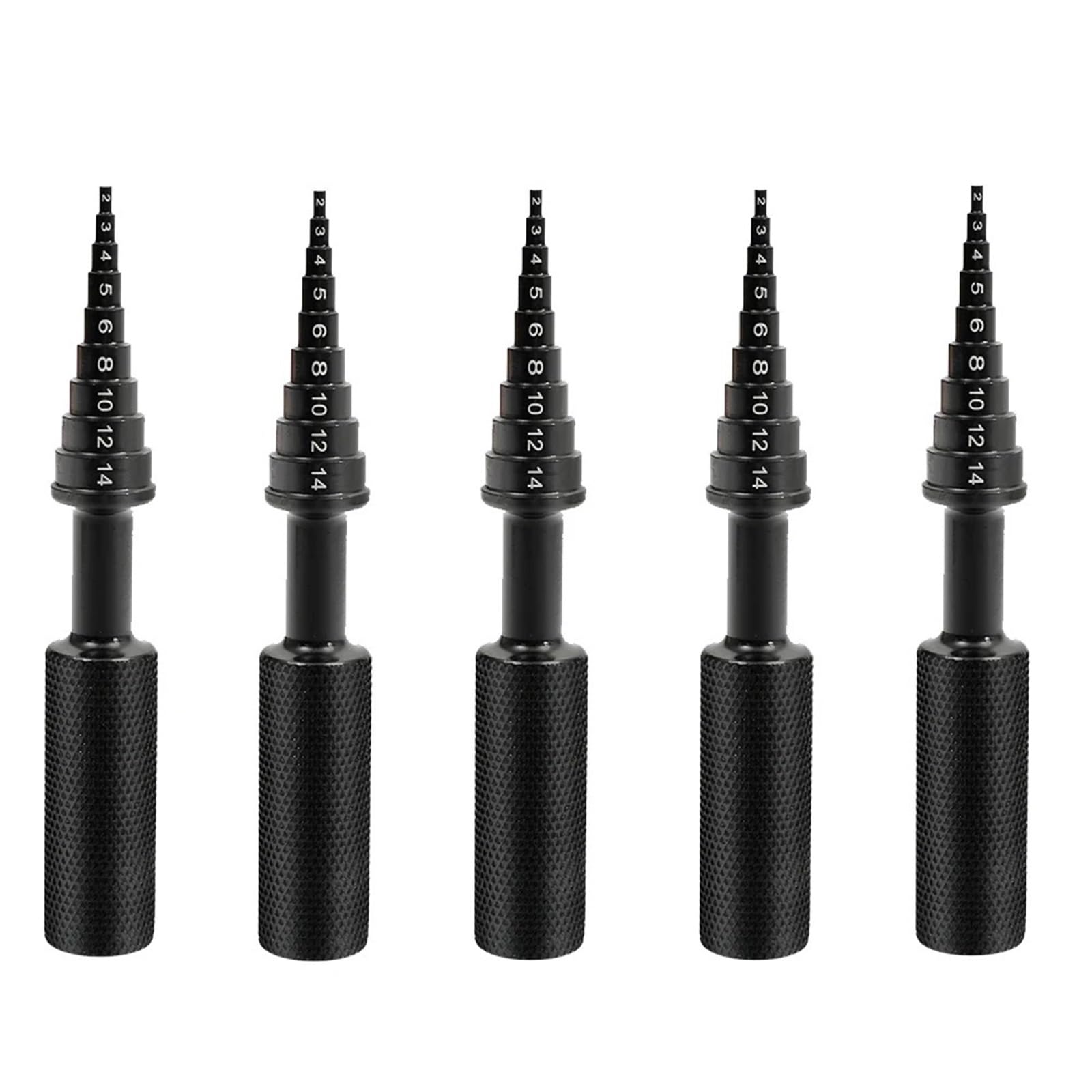1-5 pezzi di strumenti per la rimozione e lo smontaggio dei cuscinetti per auto, cuscinetti, installatori, set di utensili manuali per 2-14 mm(5pcs black)