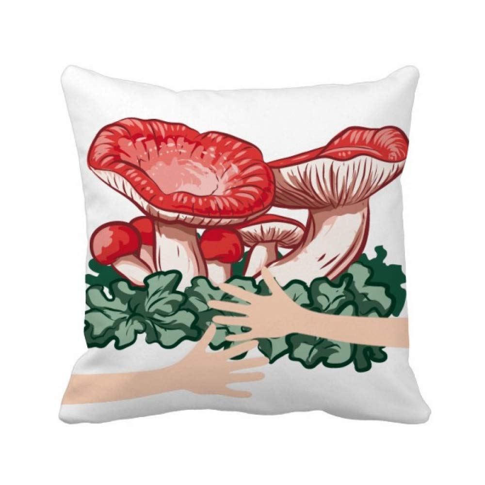 Coussin de cou couvrir rouge champignon illustrer pour decoration maison