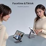 iWALK Magnetic Phone Stand for Desk, Angle and Height Adjustable Cell Phone Stand, Foldable Mobile Stand for iPhone Series, Samsung & Android Series, Black