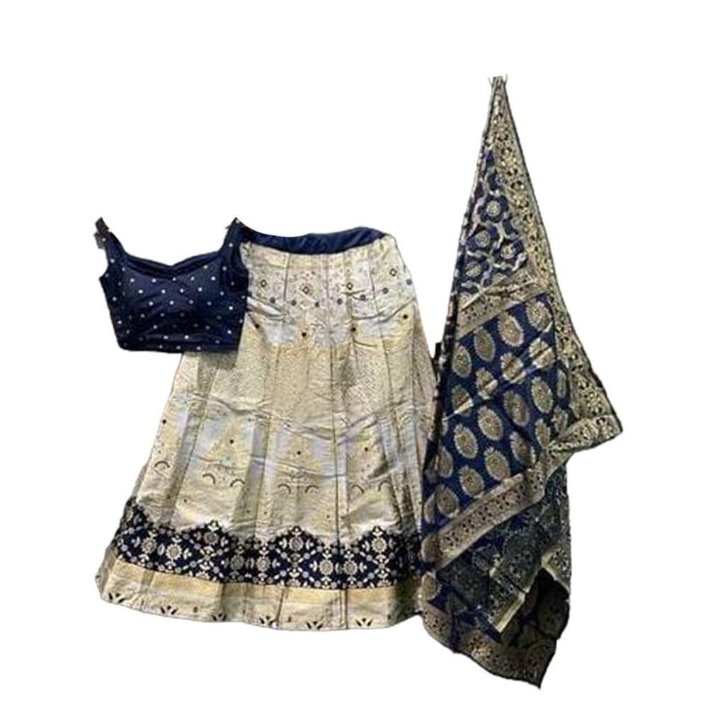 harshiv textile Women's Kanjivaram Silk Stitched Lehenga Choli With Dupatta & Unstitch Blouse Piece | Traditional Indian Look (DIVA)-picture-46
