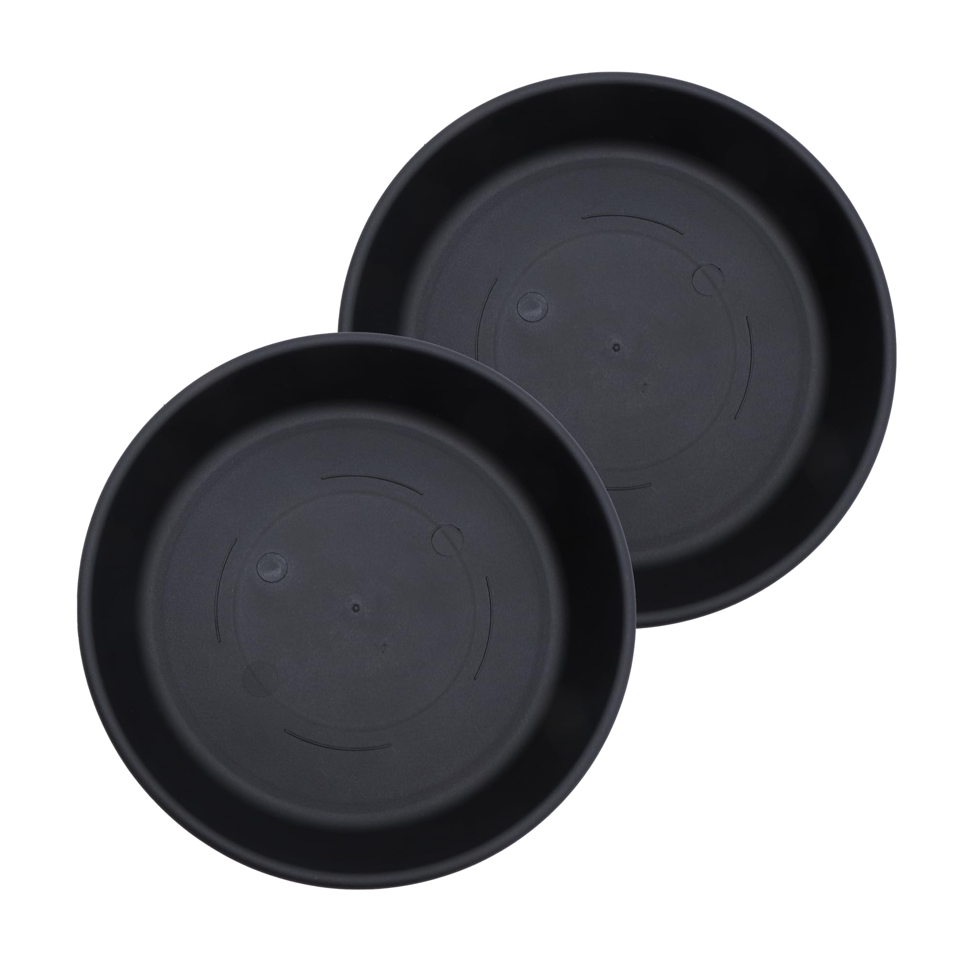 The HC Companies Round Plastic Plant Saucer, Black, 12"