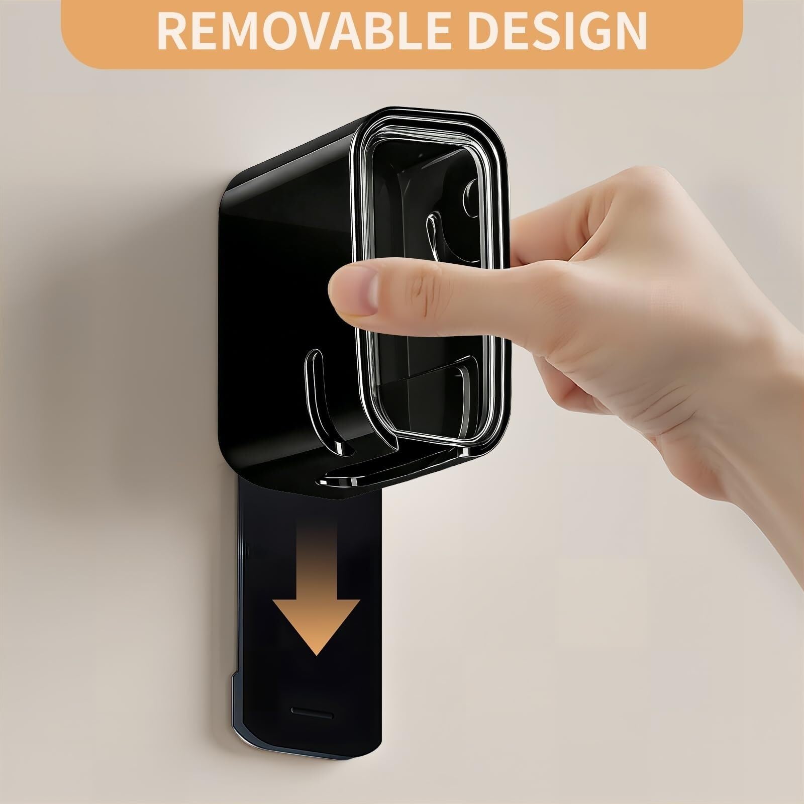 Bagno Porta Portaspazzolino da Parete for Bagno Autoadesivo Resistente Spazzolino Accessori(Grey)