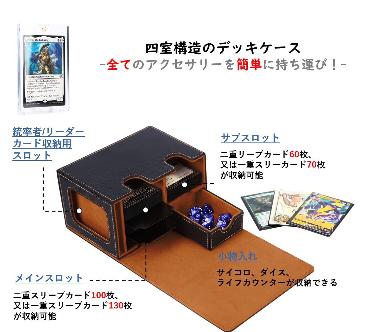 Amazon.co.jp: Venssu デッキケース トレカケース カードディスプレイ