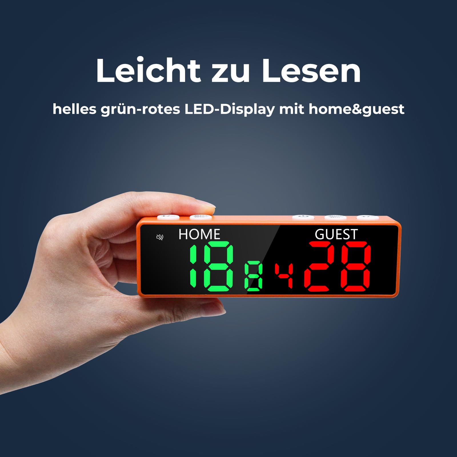 Mini Digital Scoreboard 13x2.35x3.9cm - Tragbare Elektronische Anzeigetafel mit Summer für Turnier-Punktestand, 6-Stellige Anzeigetafel für Tischspiele, Tischtennis, Basketball, Cornhole