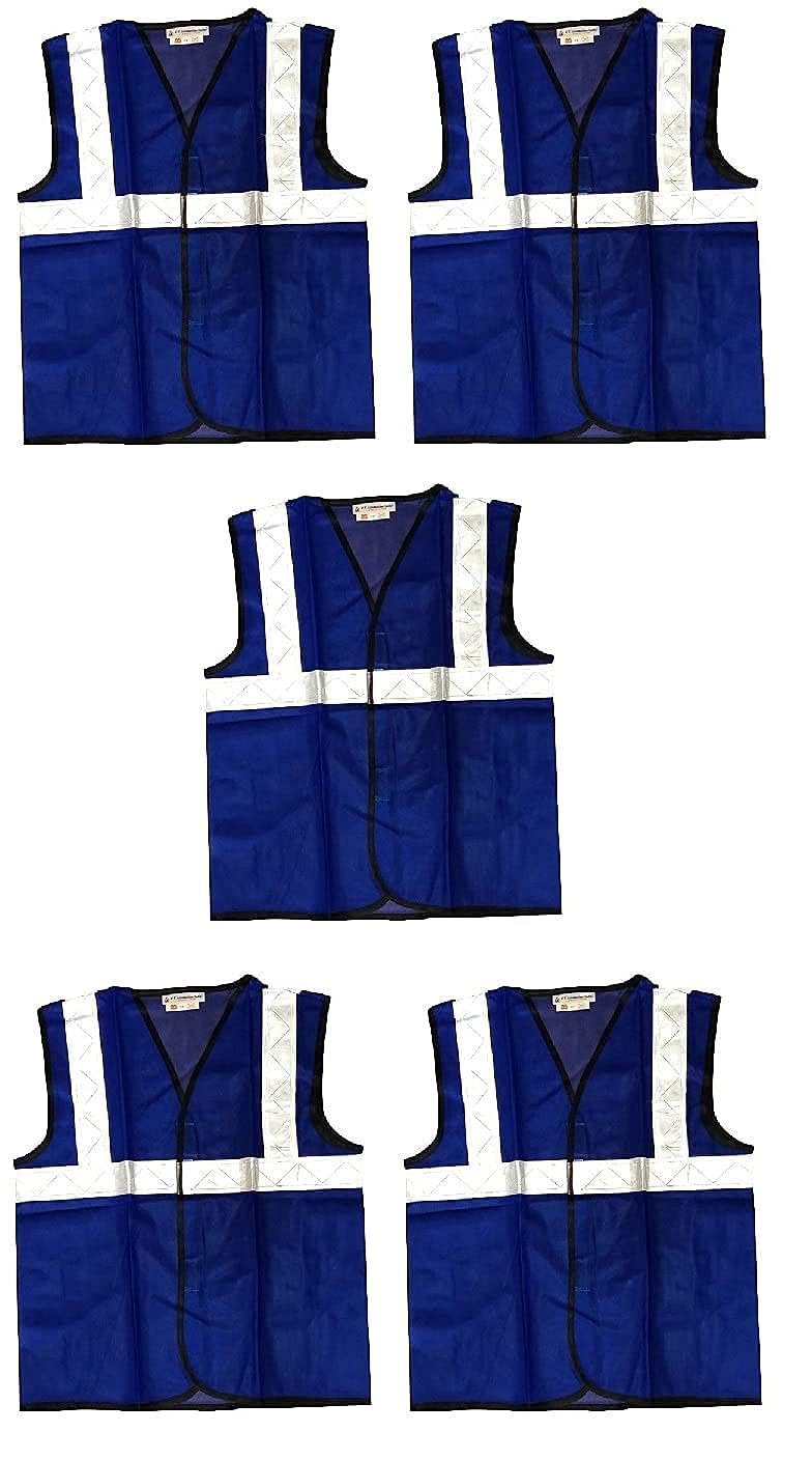 QADAR High Visibility Reflective Safety Jacket - Front & Back Reflectors (2 Inch), Perfect for Industrial Workers, Engineers, & Bicycle Riders, Lightweight Radium Jacket (Dark Blue, 10) (B0CKDT49NL) Amazon Price History, Amazon Price Tracker