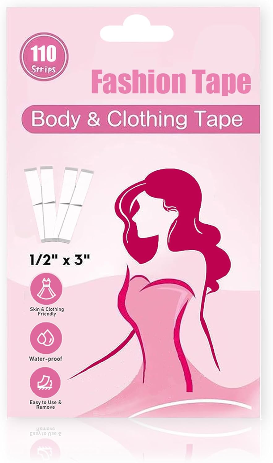 110 PCS Fashion Tape, Double Sided Tape for Clothes, Body Tape for