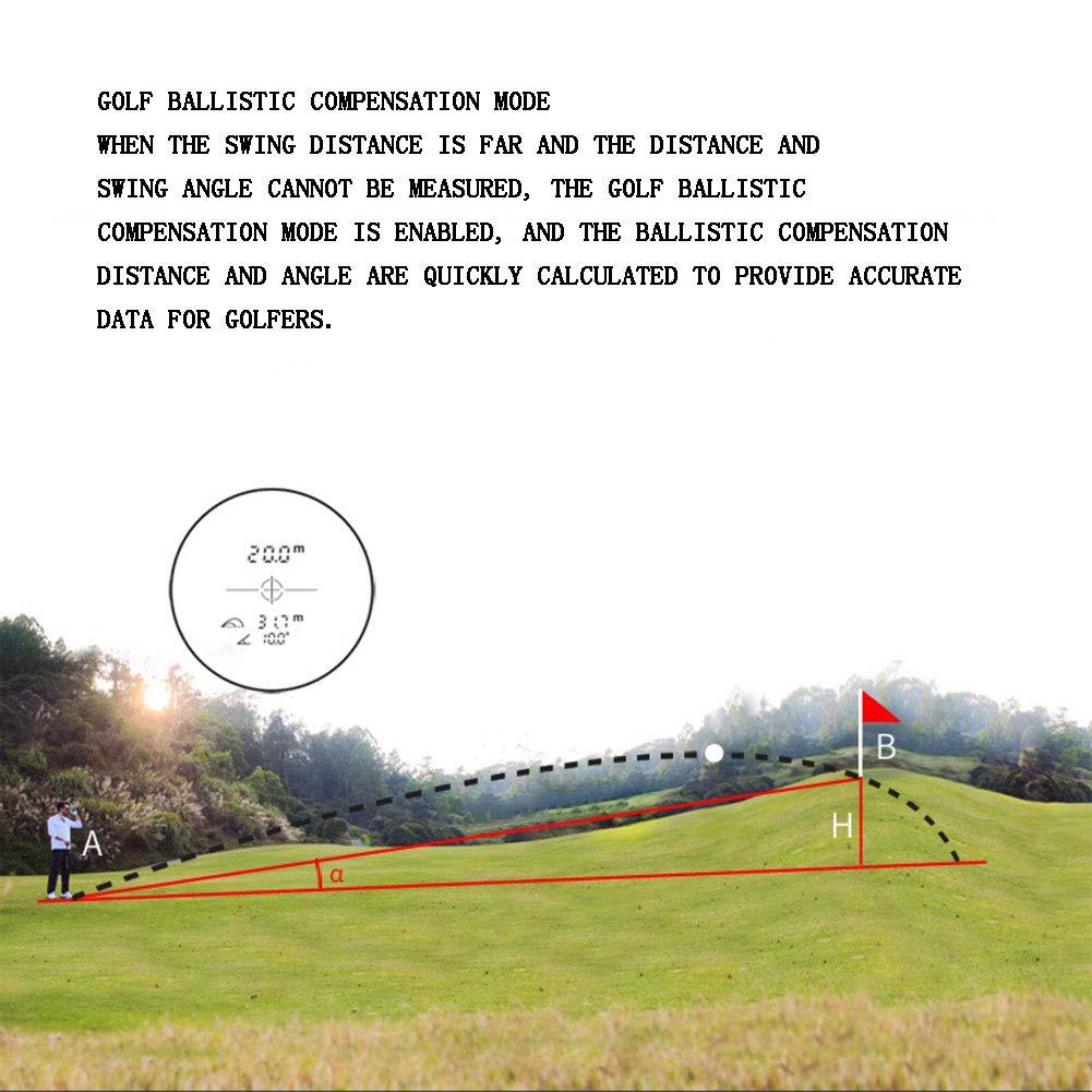 AIZYR Télémètre Laser, Télémètre Chasse - Infrarouge De Poche Règle Électronique De Haute Précision, Mini Portable, Compensation Balistique De Golf, Mesure Rapide