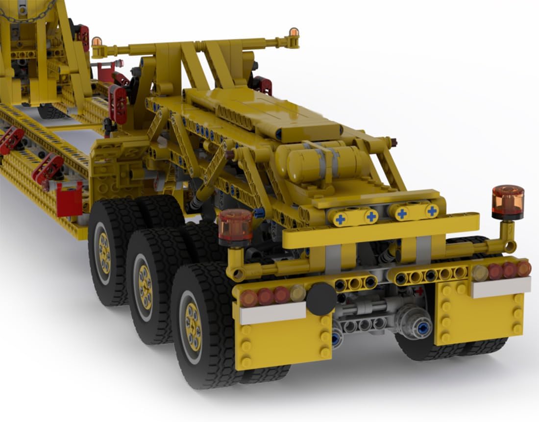 Transport Truck Building Set, Heavy Equipment Transport Vehicle, Technique Engineering Toy for Truck Enthusiasts (MOC-41089+MOC-40026)