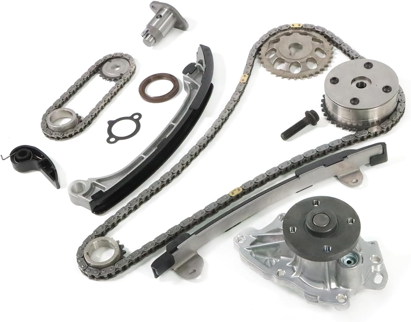 Timing Chain Kit With Water Pump TK922 Fits for 2005-2008 RAV4 Camry Solara for HIGHLANDER 2.4L Replace OE CTKTO44 TS21002 TK2040G C753