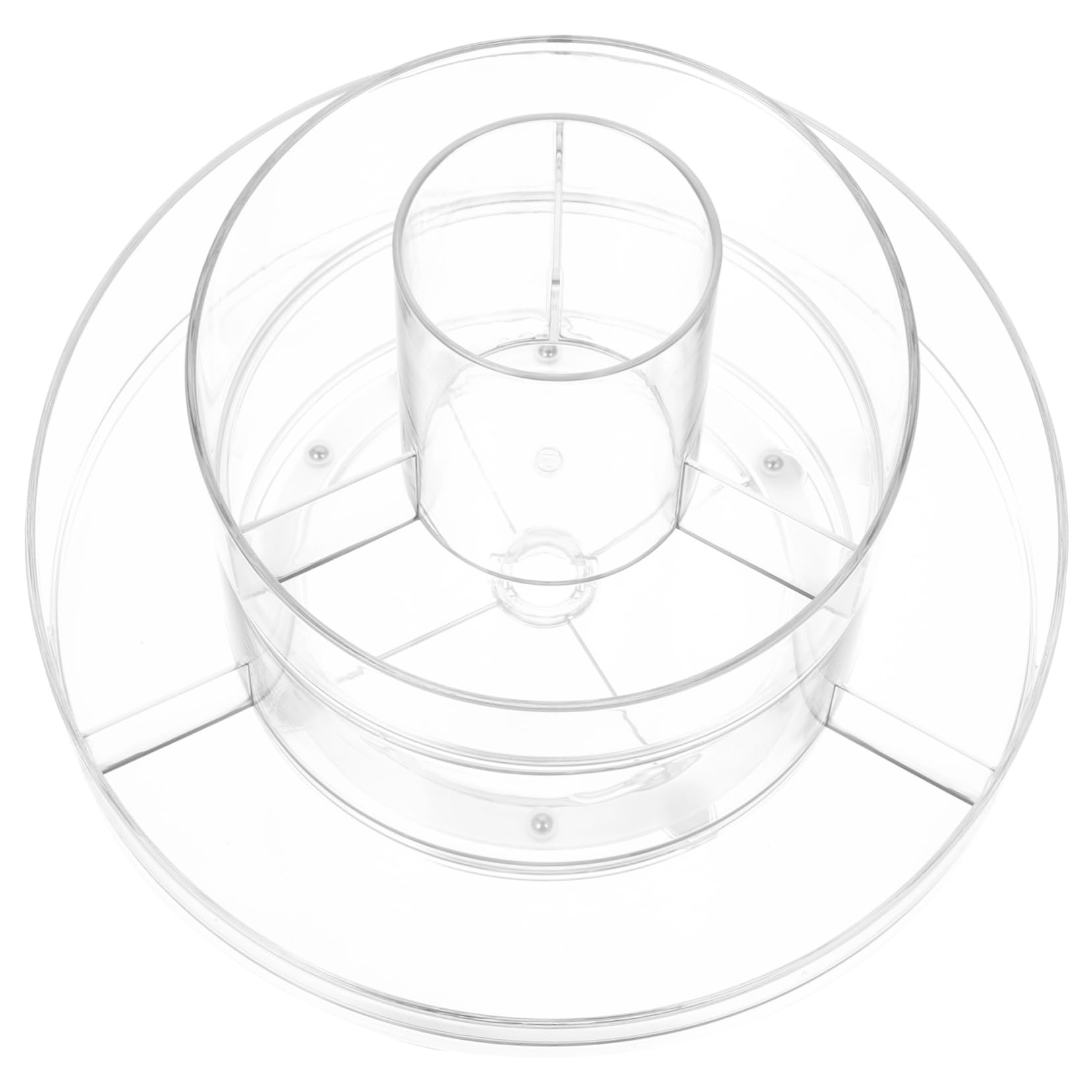 Organizzatore Cosmetici Girevole 360° a Doppio Strato PET