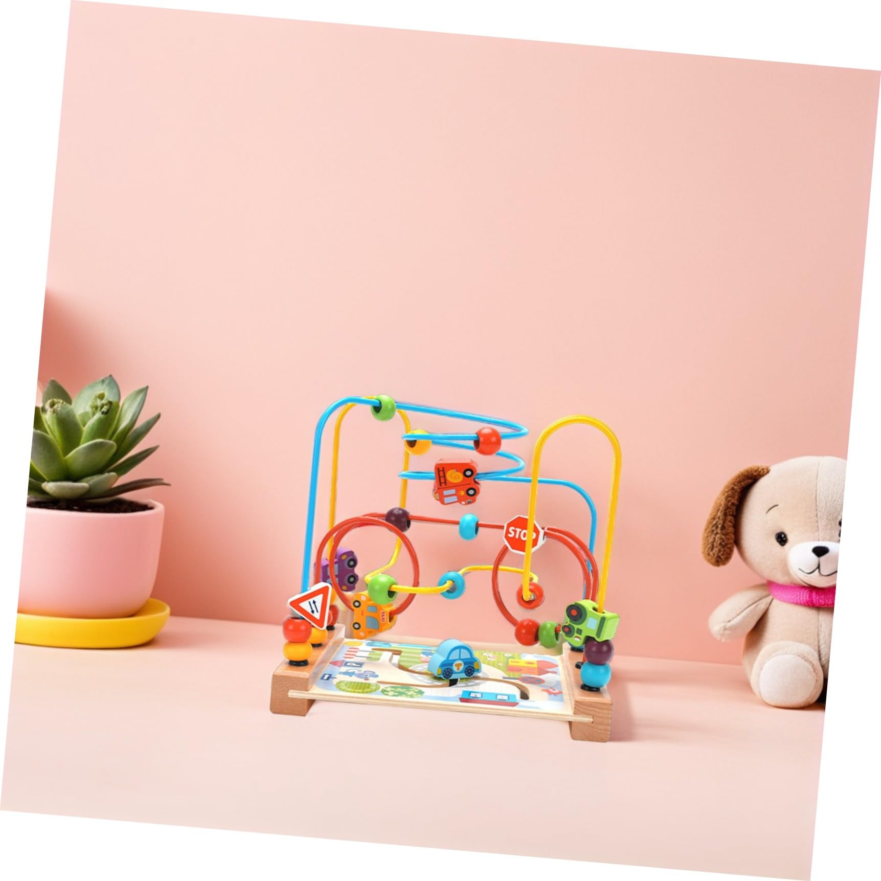 Hohopeti Laberinto Educativo Oceánico de Madera Cuentas Juguete, para Niños
