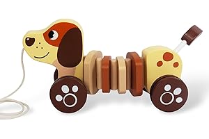 Wooden Baby Pull Along Toddler Toy for Advanced Fine Motor Skills Development....