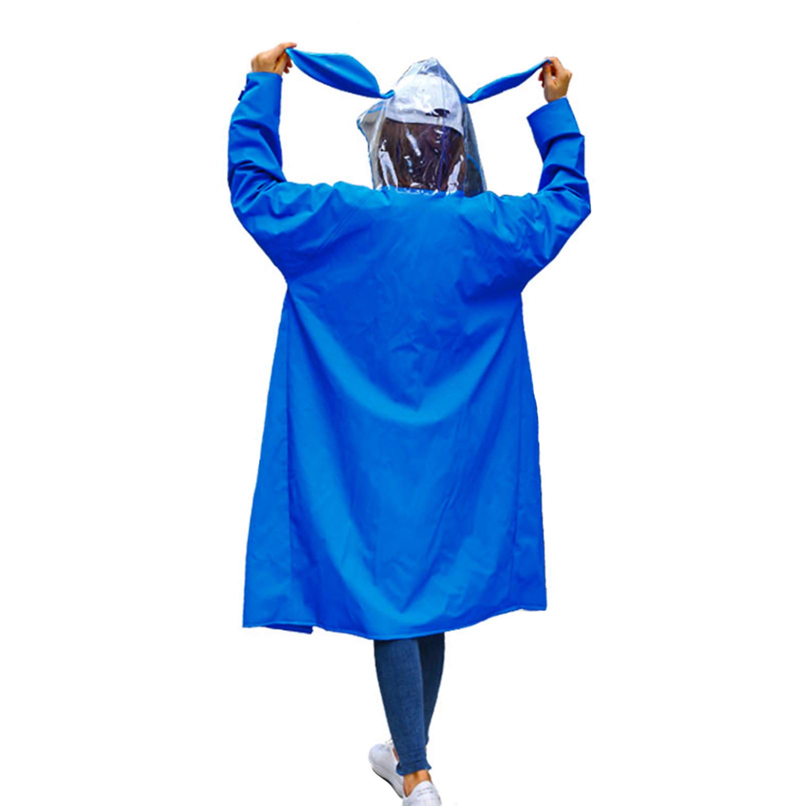 Imperméable femme réutilisable avec capuche pour éviter d'être mouillée