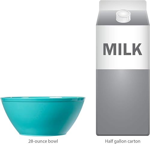 Miniatura 5 de US Acrylic Fresco - Cuencos de plástico de 6 pulgadas para cereales o ensaladas juego de 8 en 4 colores costeros