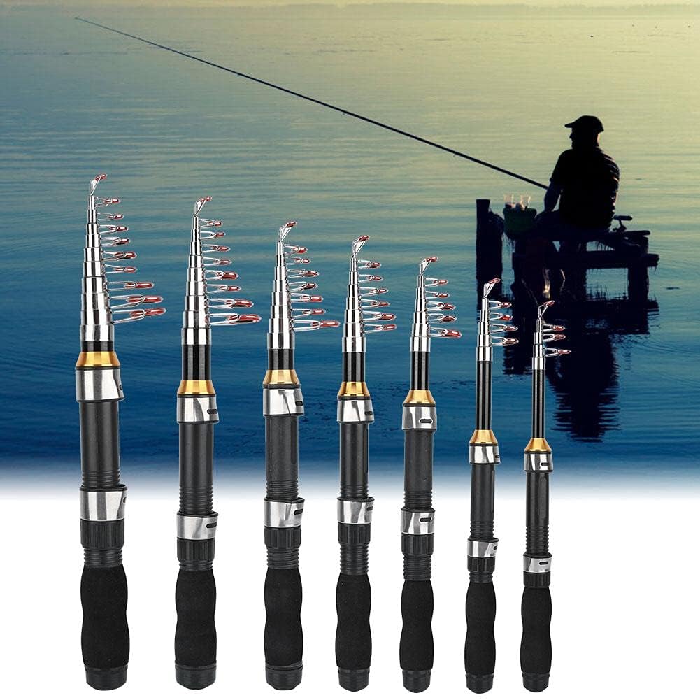 VGEBY Caña de Pescar Mini Portátil de Hielo Con Caña Corta 28049-100(1M) - Para Pesca en el Mar - Accesorios Incluidos