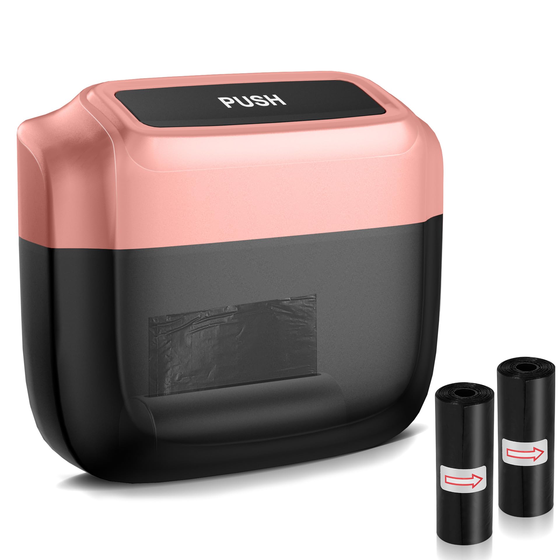 ONEMAJI Car Trash Can for MG MG ZS Mk1 2017-2026, Car Trash Can Bin Hanging Waste Storage Box Leakproof Interior Accessories,Pink
