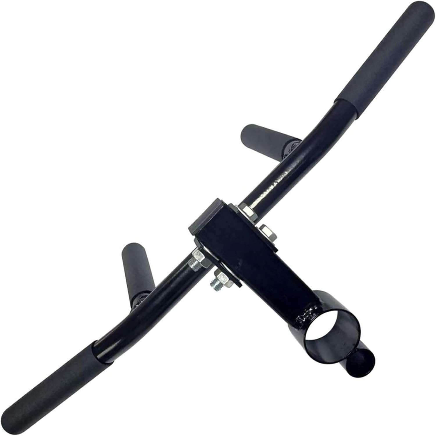 Home Gym Workout Back Muscles Rowing Bar, Fitness Barbell T-Bar Row Platform,Multi-Grip Landmines Handle Attachment, Fits 1inch & 2inch Bars