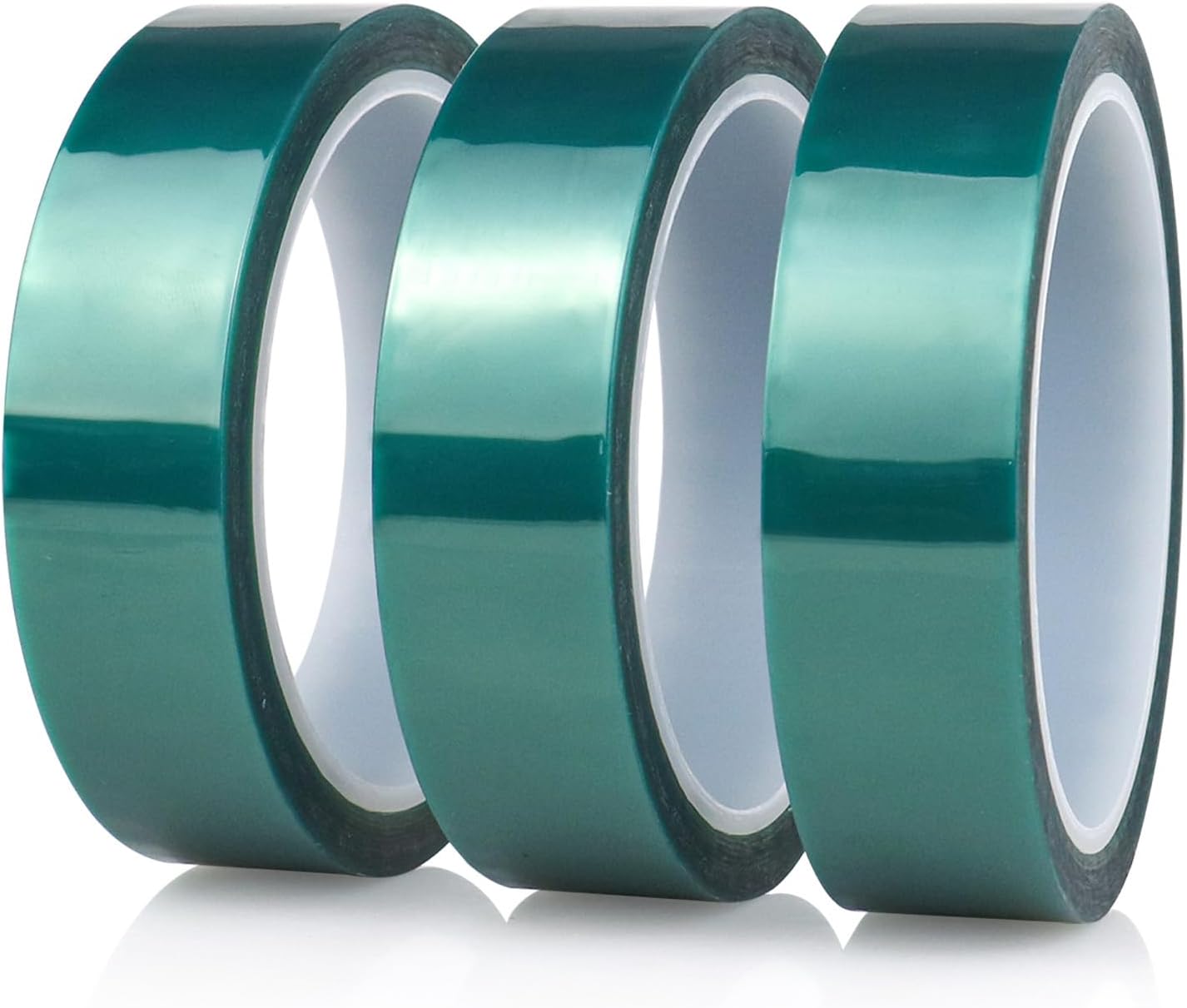 BOMEI PACK High Temp Tape Powder Coating, High Temperature Masking Tape 3 Rolls x 1 inches x 324 Feet, Heat Resistant Tape, Epoxy Release Tape Ideal for Painting, Powder Coating, Circuit Boards