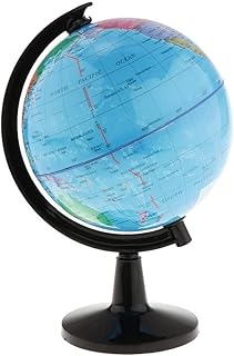 1pc 16cm Vintage Globe Rotating Swivel World Map of Earth Atlas Geography Student Gifts Kids Educational Learning Globe Kids Toy（Color：Blue）