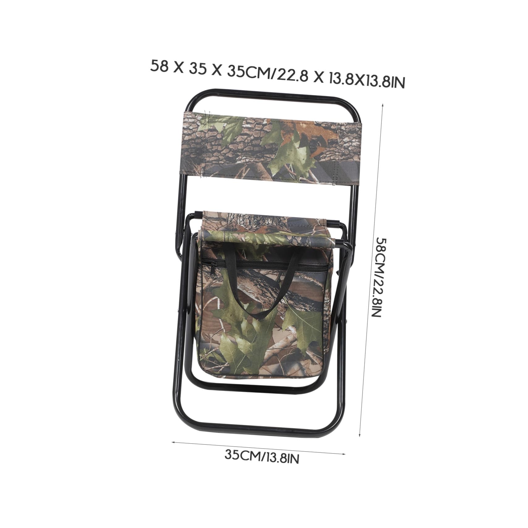 TOYANDONA Sedia da Campeggio Portatile Pieghevole con Struttura in Acciaio Inossidabile Oxford Robusta e Salvaspazio con Borsa Portaoggetti per Camping e Giardini