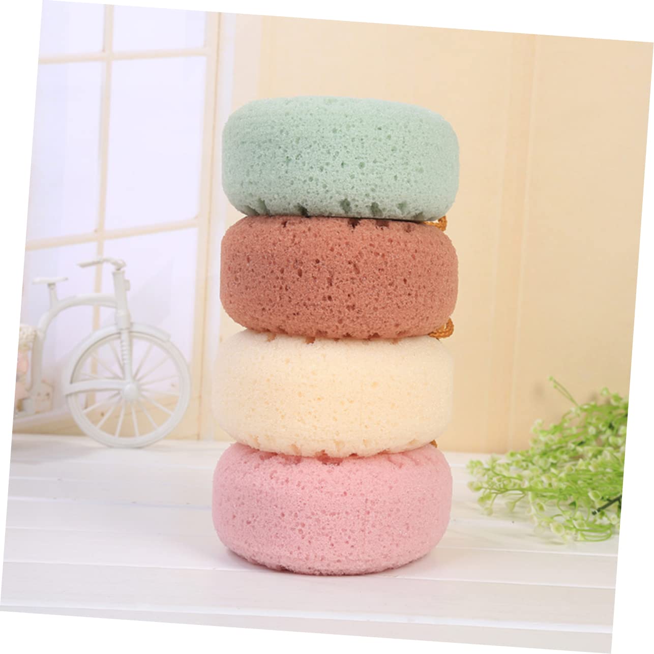 6 Piezas Esponja De Ducha Exfoliante Esponja De Lufa Para El Cuerpo Esponja De Fibras Naturales Cepillo De Esponja De Baño Exfoliante De Esponja Vegetal Esponjas Suave Almohadón
