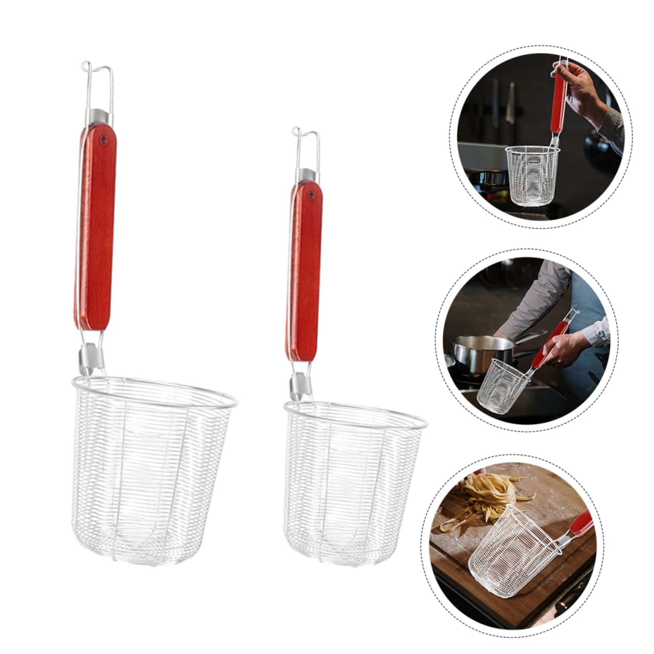 coladores de acero inoxidable, colador grande, colador, cesta de acero inoxidable, colador de malla metálica, colador de pasta, colador, colador de fideos con mango, colador de fideos, cesta de cuch