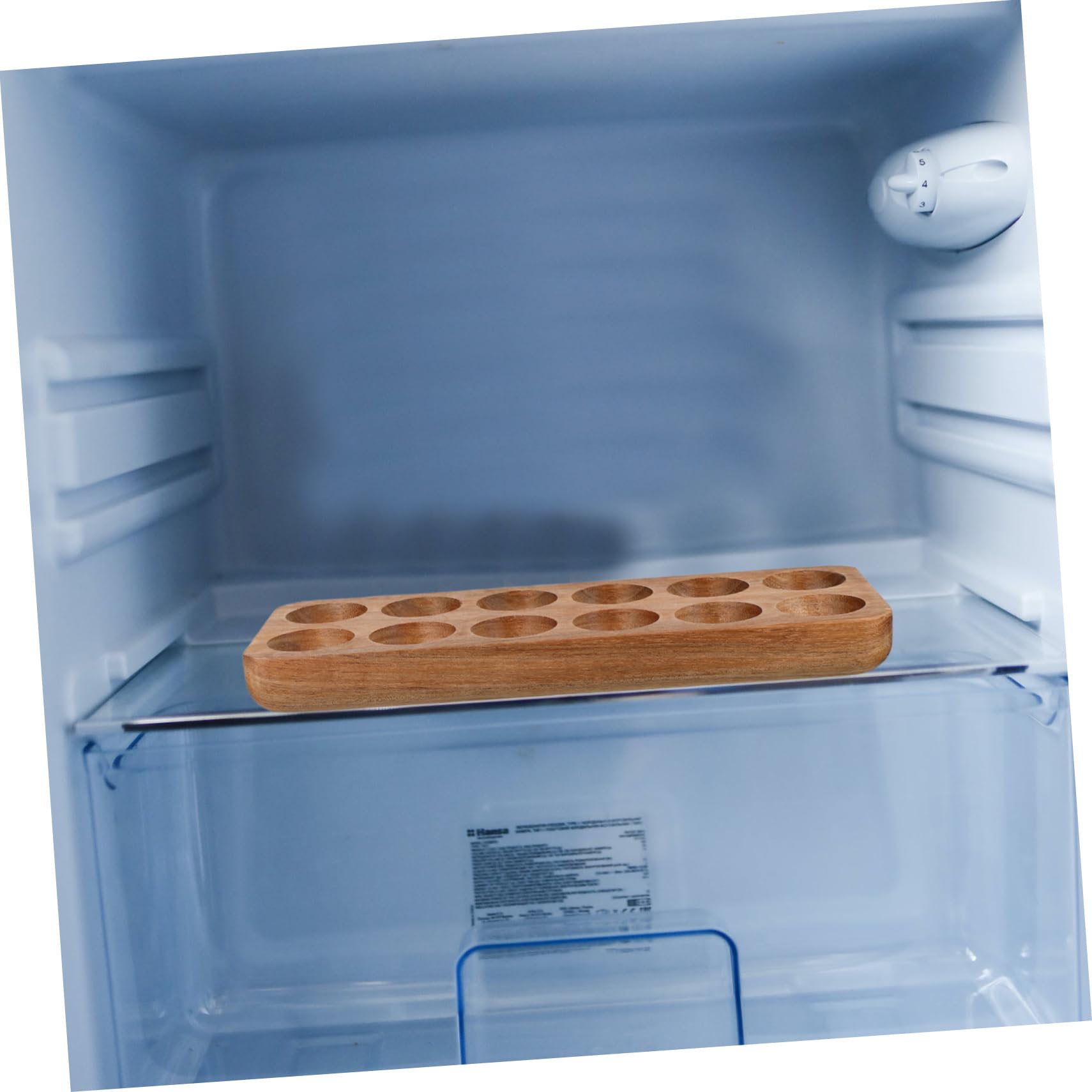 Bandeja para Huevos de Acacia 12 Agujeros Madera Natural Almacenamiento Refrigerador Cocina Hogar Organización Funcional Calidad Artesanal Madera