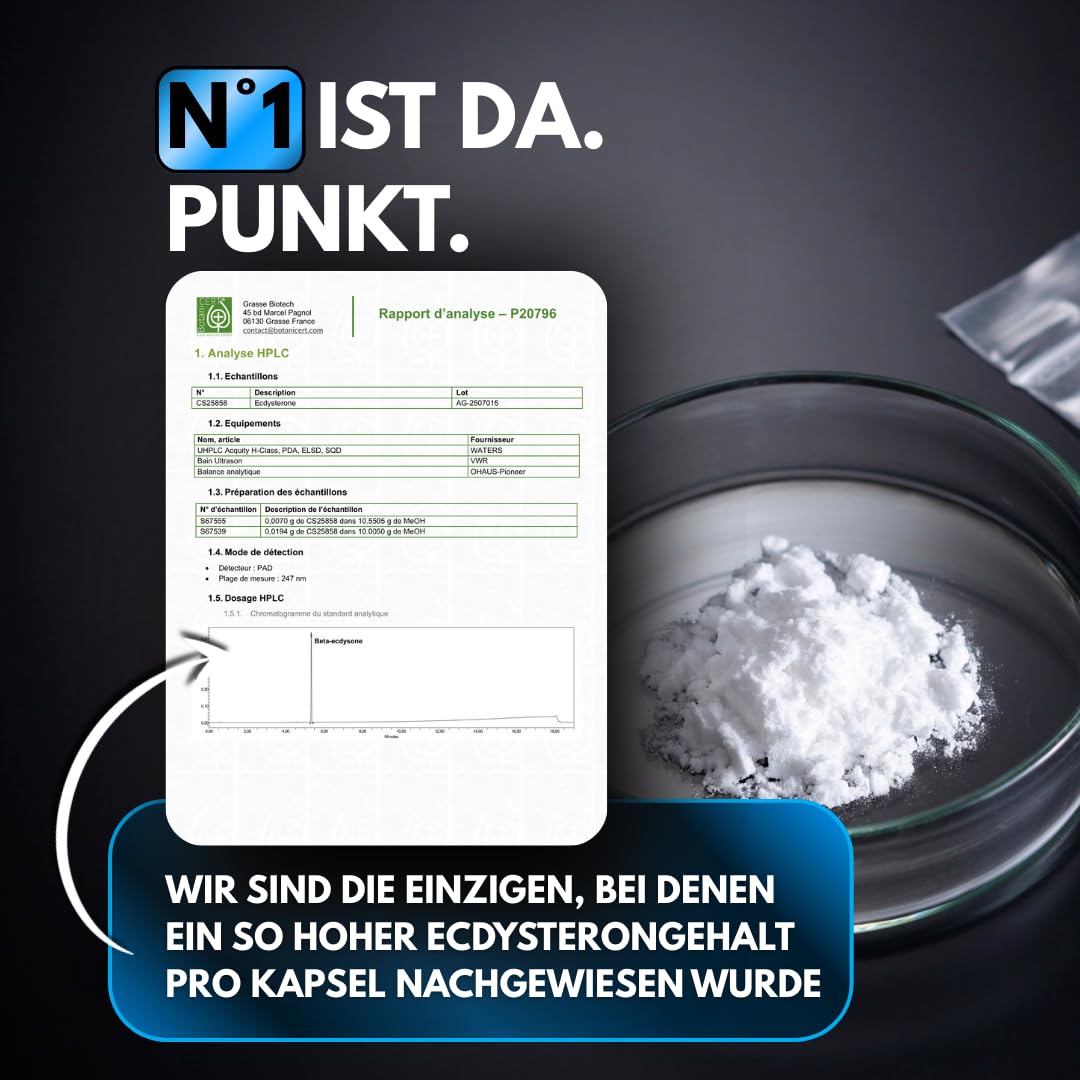 Ecdysteron DIX 1490 mg 98% rein hochdosiert 90 Kapseln Muskelaufbau