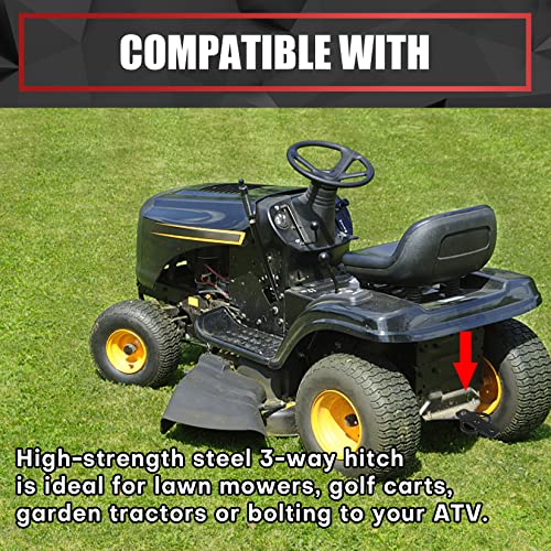 VIAGL 3Way Trailer Hitch Adapter with Bolt Receiver Hitch for Lawn