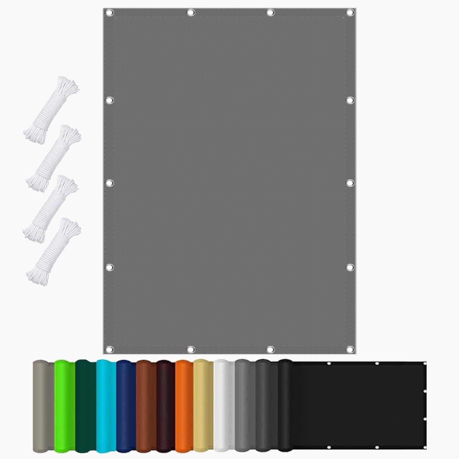 Filet ombragé de jardin gris clair imperméable avec cordons