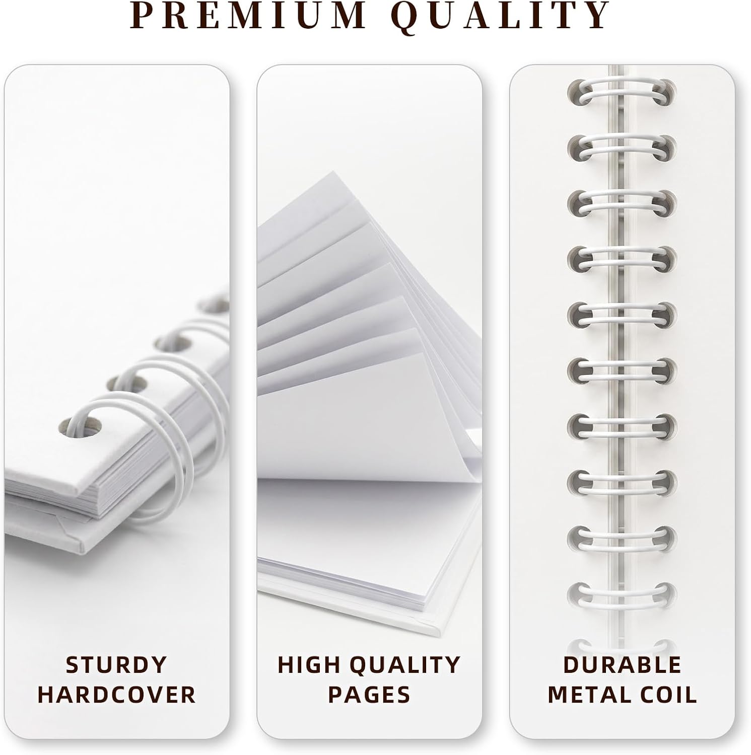 Small Scrapbook Album, Portable Small Scrapbook 7x7 Inches, 40 Pages, 360° Rotating Spiral Mini Scrapbook for 4"x6" Photos, Scrapbooking for Drawing, Collage, Doodling, DIY, Photos and Tickets