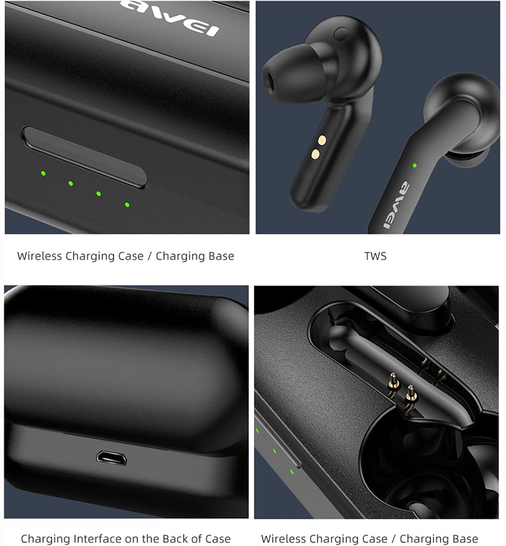 True Auricolari Wireless, Cuffie Bluetooth Wireless con Microfono, con Chiamate Binaurali, Accoppiamento A Un Passaggio Automatico, per L'allenamento in Palestra